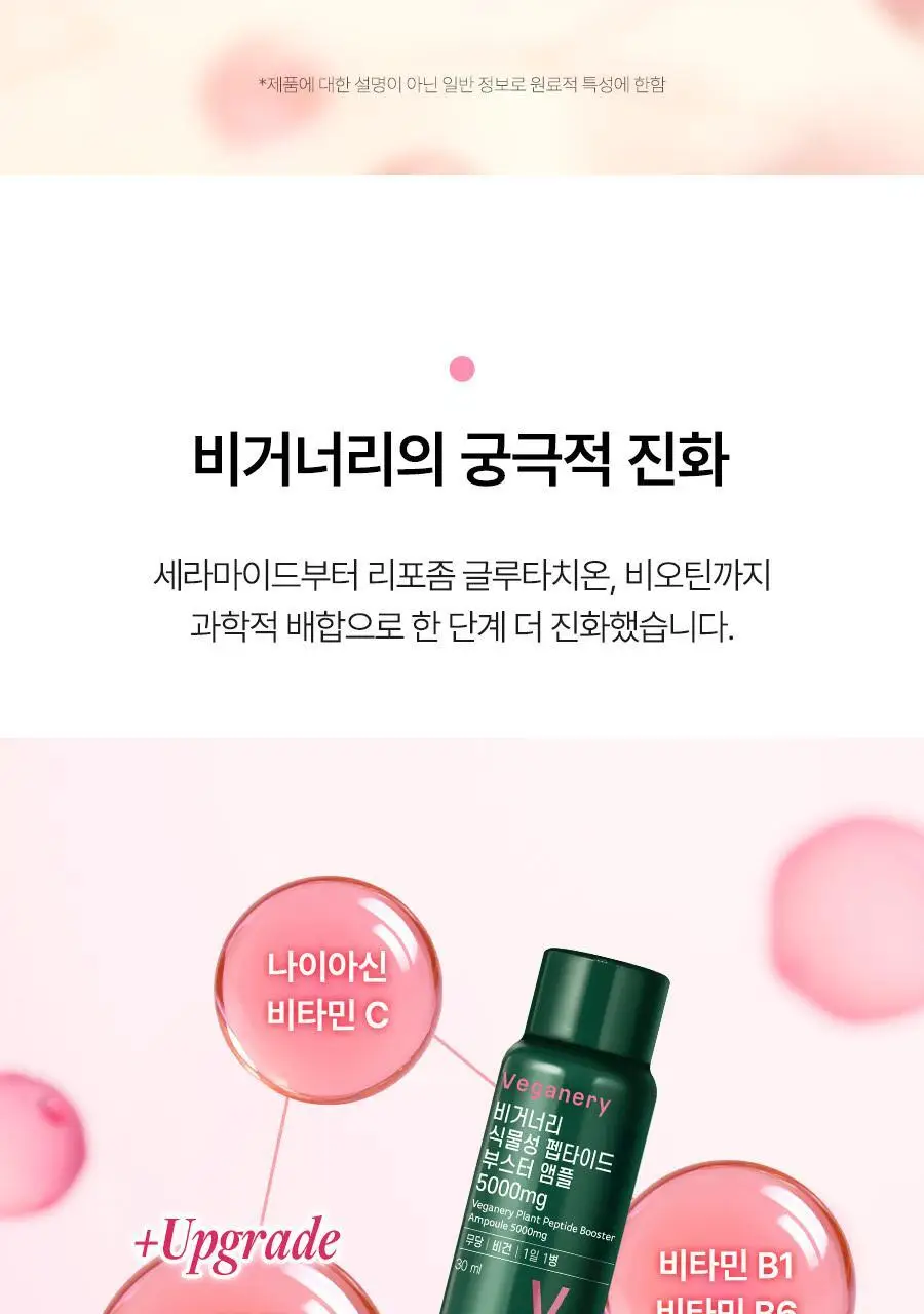 [가정의달 특가] 비거너리 식물성 펩타이드 부스터 앰플 5000mg 7개입 (7일분 / 고함량, 히알루론산) 상세페이지 20